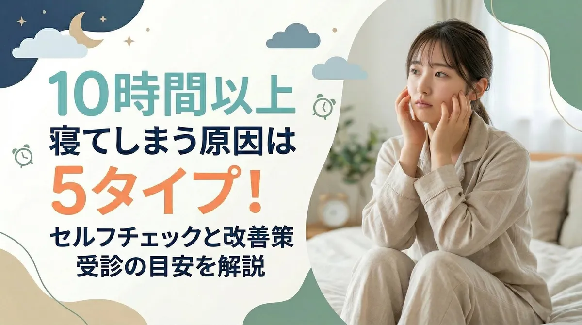 10時間以上寝てしまう原因は5タイプ！セルフチェックと改善策・受診の目安を解説