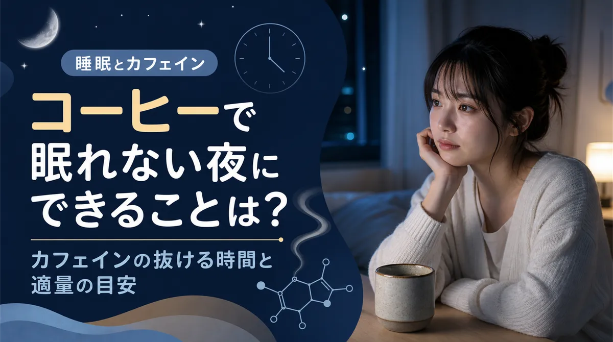 コーヒーで眠れない夜にできることは？カフェインの抜ける時間と適量の目安