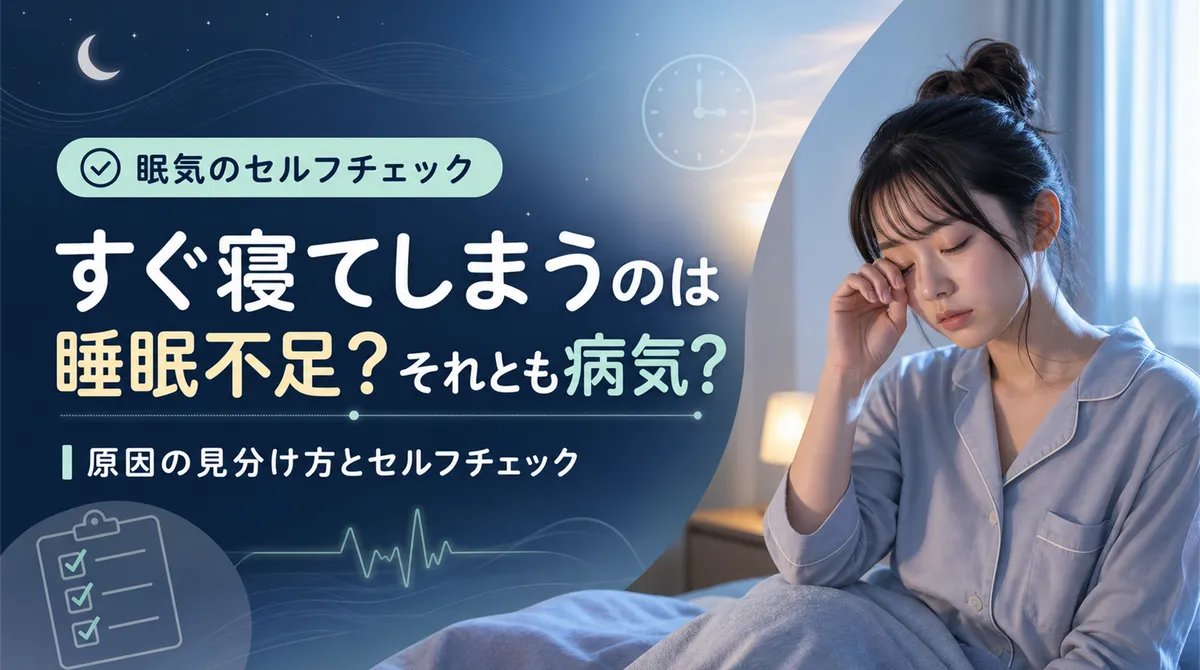 すぐ寝てしまうのは睡眠不足？それとも病気？原因の見分け方とセルフチェック