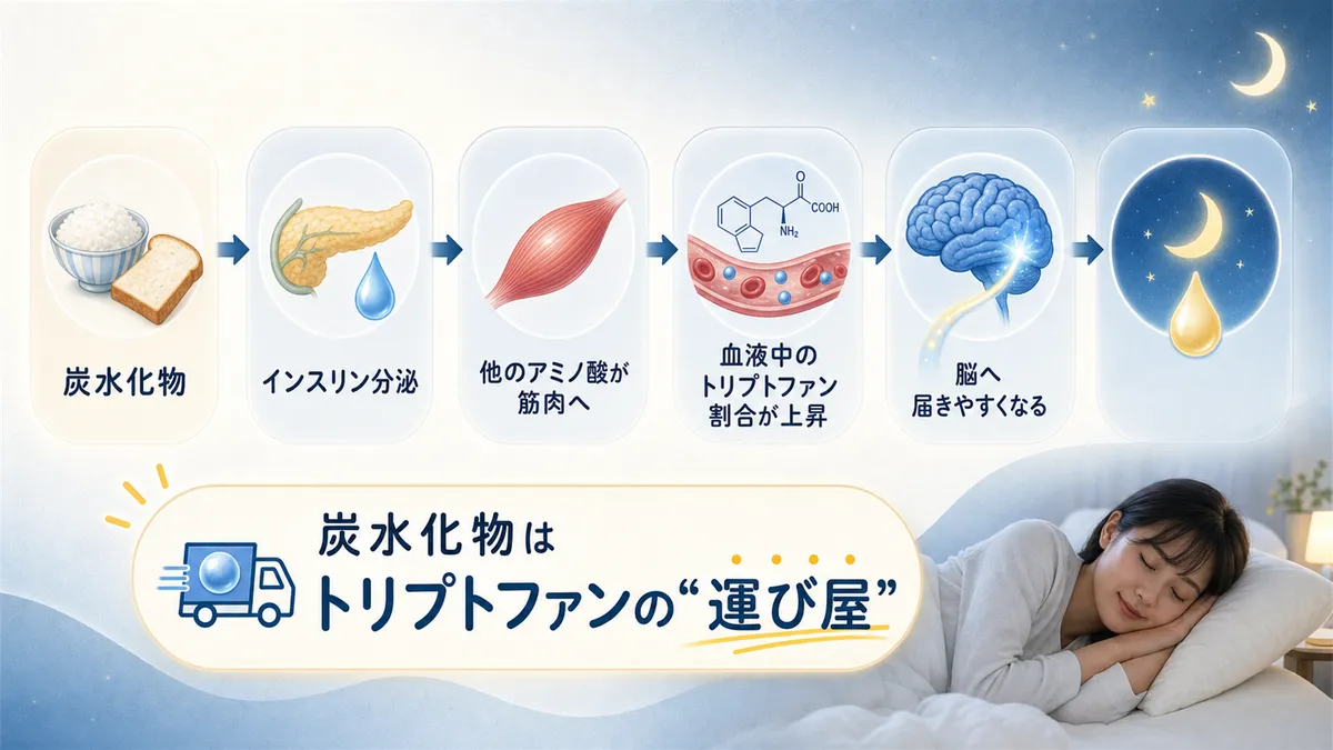 炭水化物と睡眠ホルモンの意外なつながりを解説します。