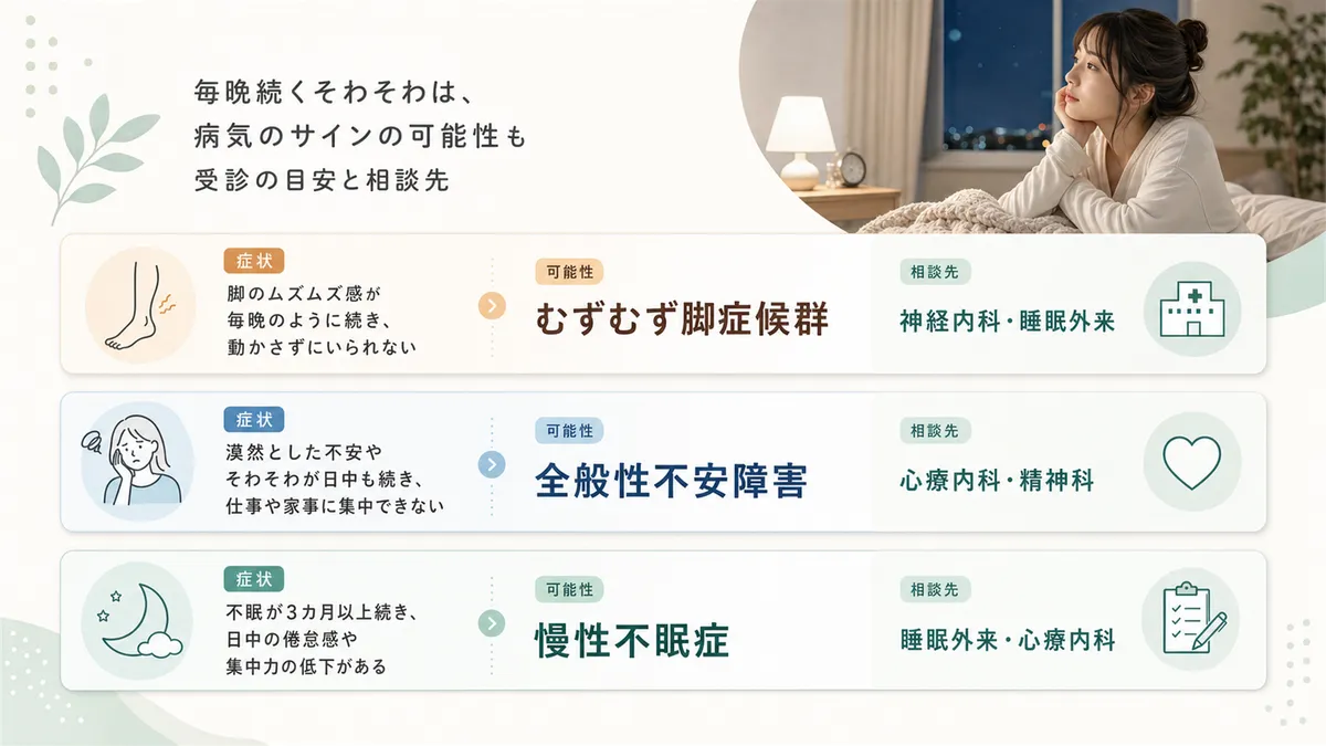 受診の目安と相談先を案内します。