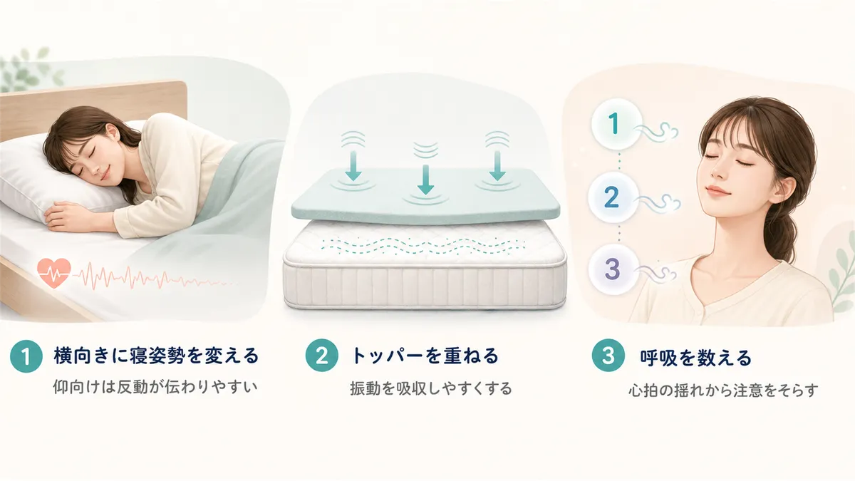 自分の心拍による揺れの対処法を紹介します。