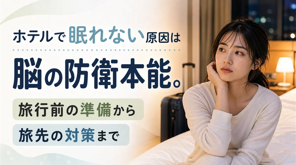 ホテルで眠れない原因は脳の防衛本能。旅行前の準備から旅先の対策まで