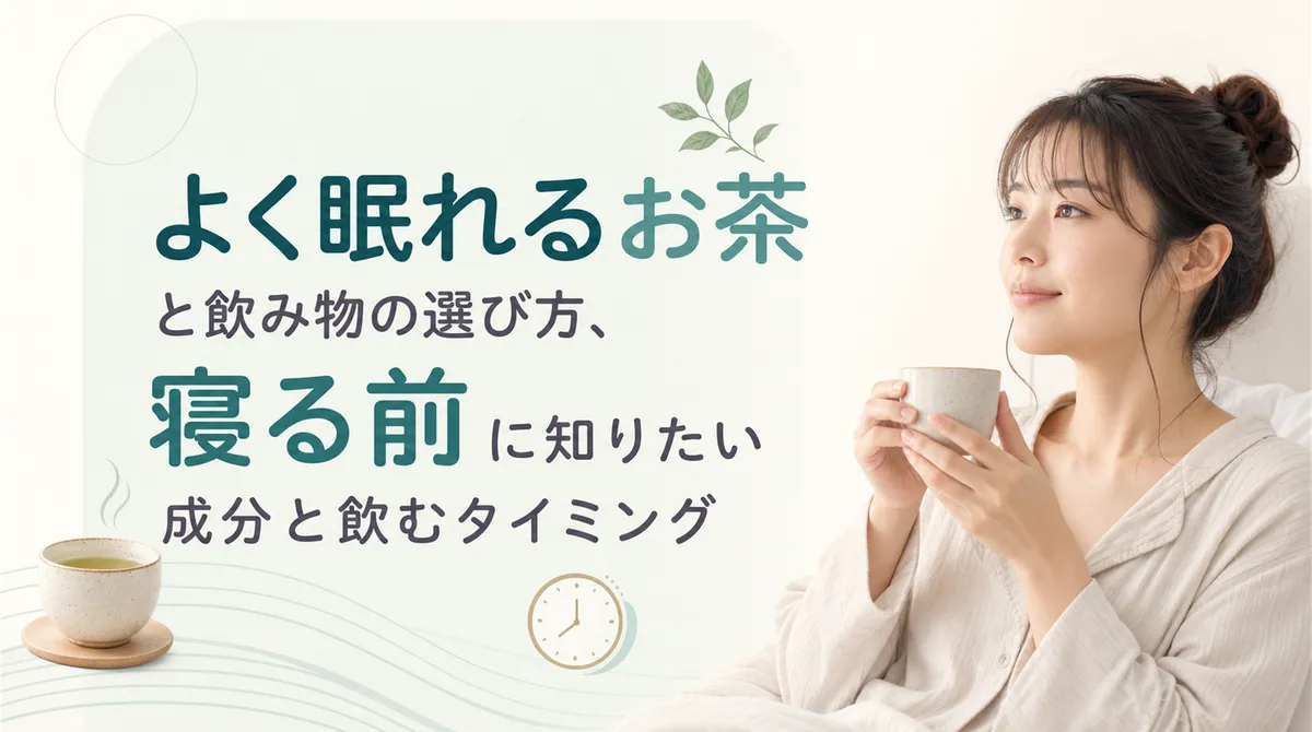 よく眠れるお茶と飲み物の選び方、寝る前に知りたい成分と飲むタイミング