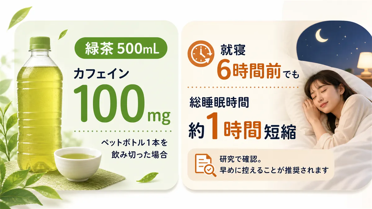 緑茶や紅茶のカフェイン量と睡眠への影響を解説します。