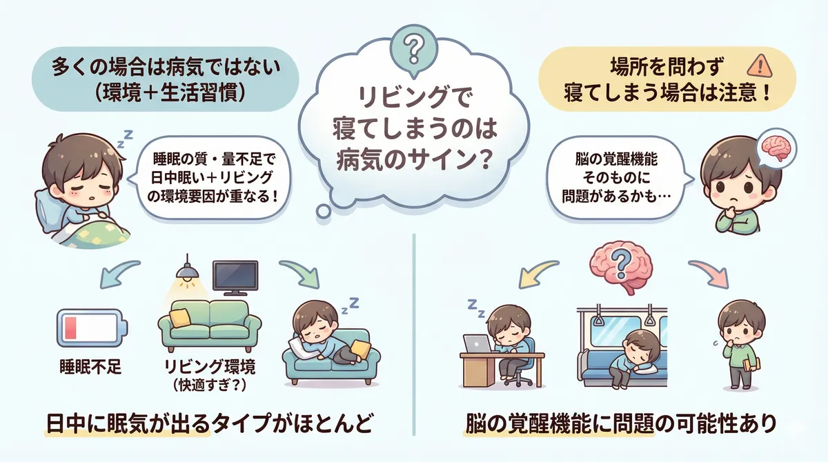 リビング寝落ちが病気のサインかどうかの判断基準を解説します。
