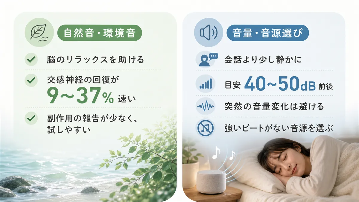音量と音源選びの注意点を含め、自分に合った音を見つけるための具体的なガイドを提供します。