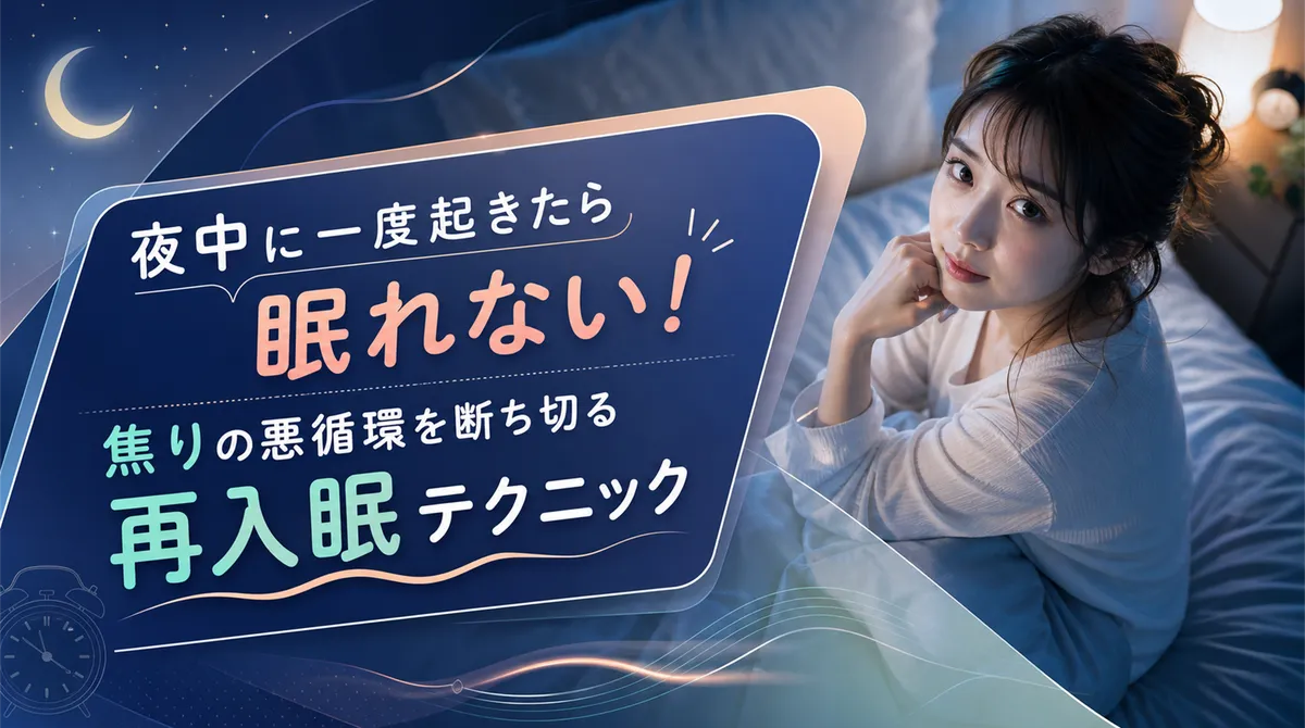 夜中に一度起きたら眠れない！焦りの悪循環を断ち切る再入眠テクニック