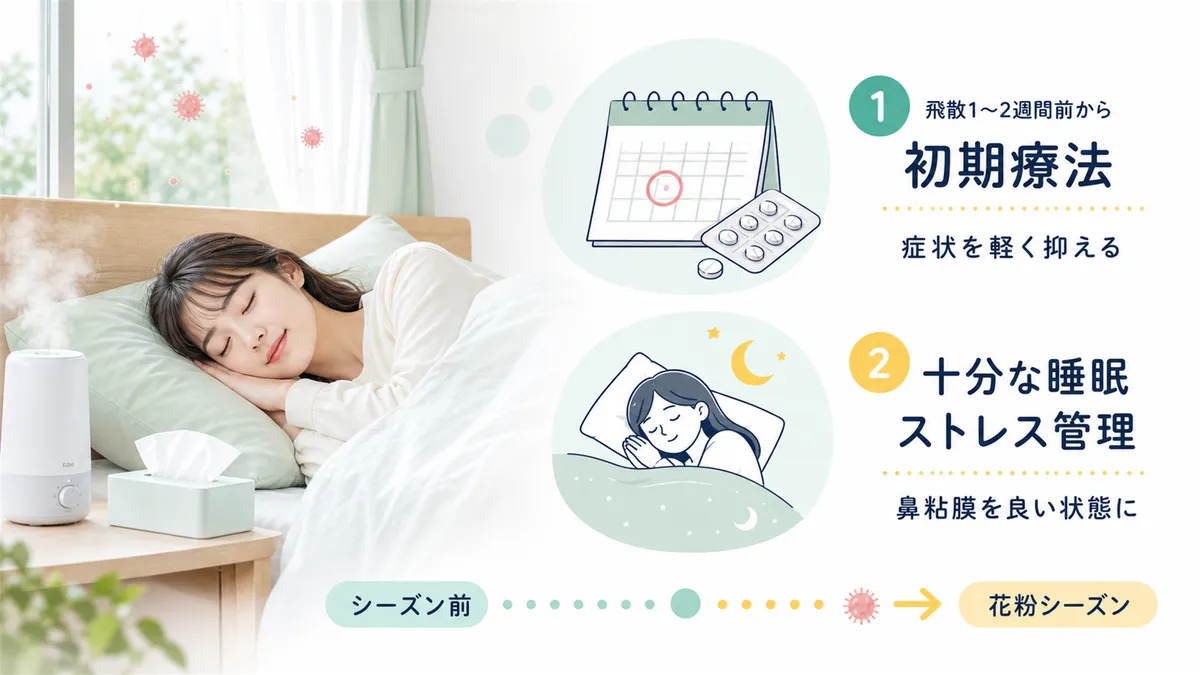 シーズン前から始められる予防的な取り組みを紹介します。