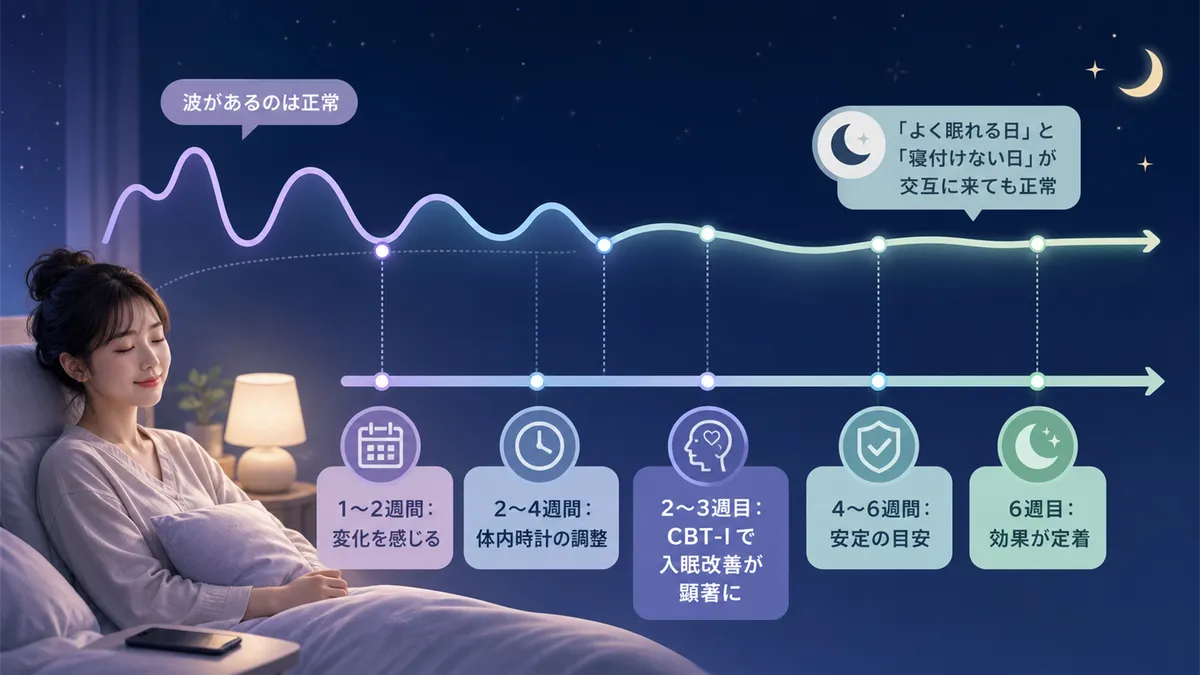改善の途中で波があるのは正常なことを伝えます。