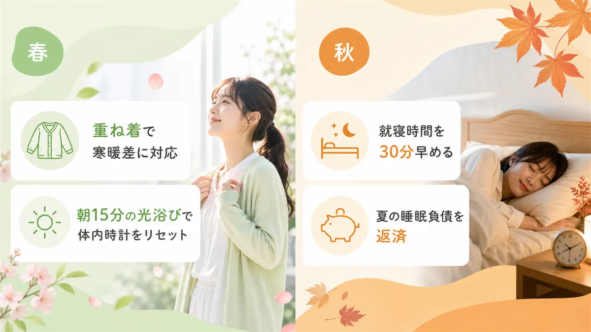 春と秋それぞれに特化した対策を紹介します。