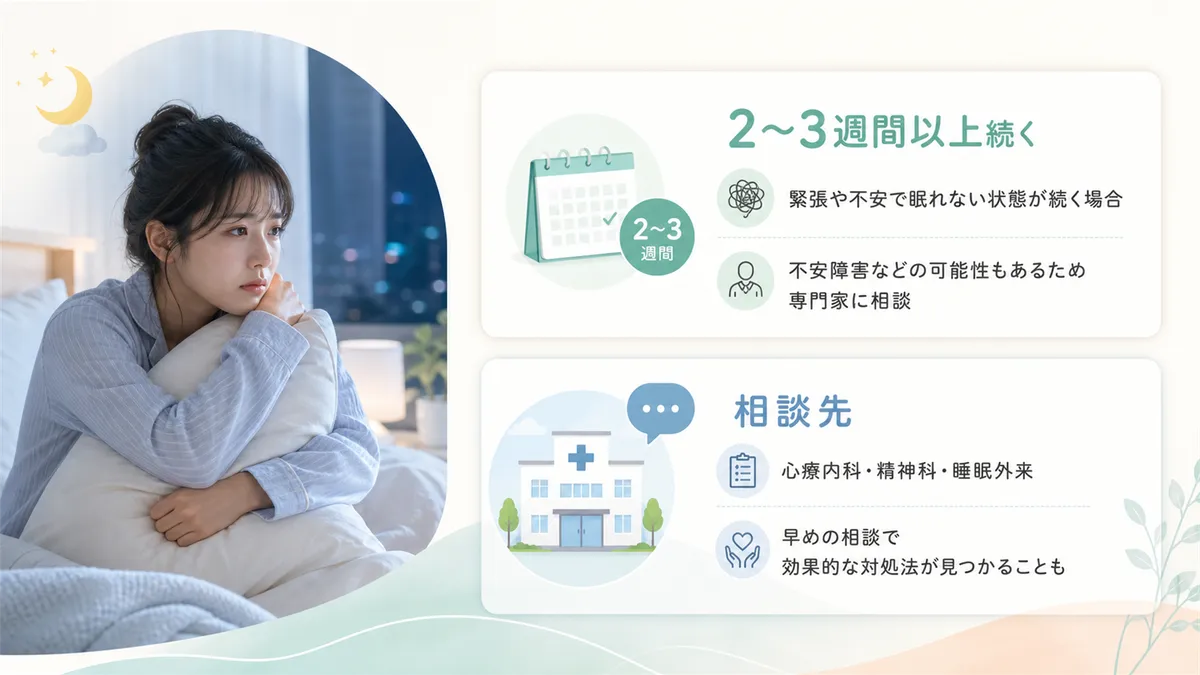 受診を検討すべきタイミングを案内します。