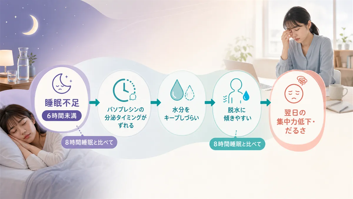 脱水が翌日の集中力やだるさにつながる理由を解説します。