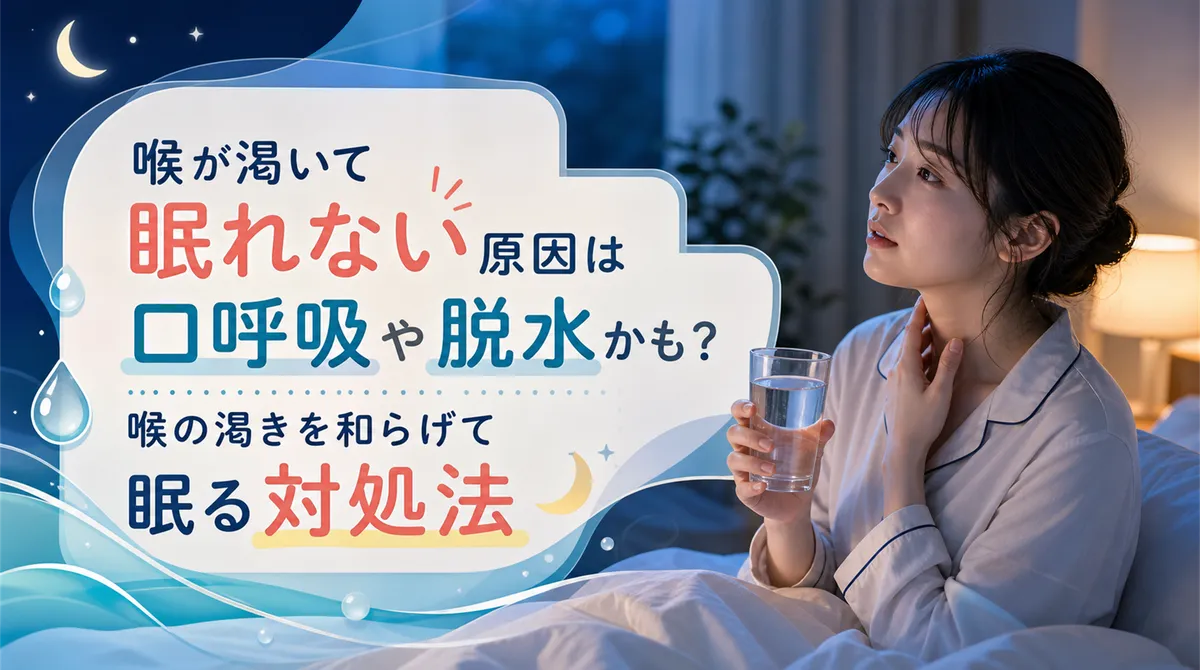 喉が渇いて眠れない原因は口呼吸や脱水かも？喉の渇きを和らげて眠る対処法