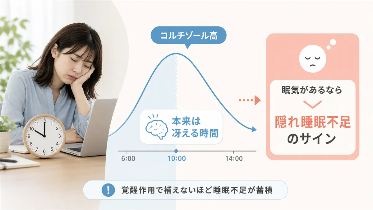 午前10時の眠気が「隠れ睡眠不足」のシグナルである理由を解説します。
