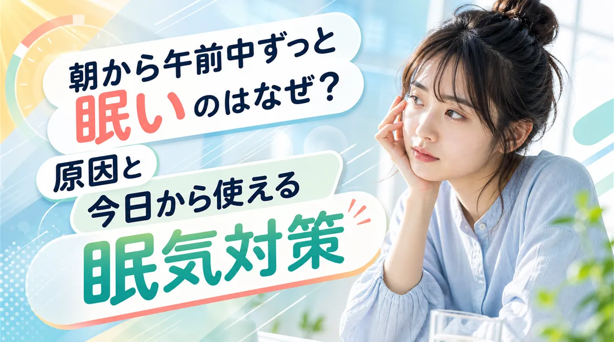 朝から午前中ずっと眠いのはなぜ？原因と今日から使える眠気対策
