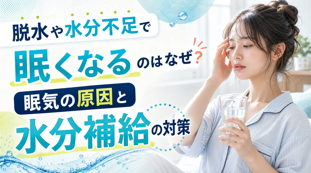 脱水や水分不足で眠くなるのはなぜ？眠気の原因と水分補給の対策