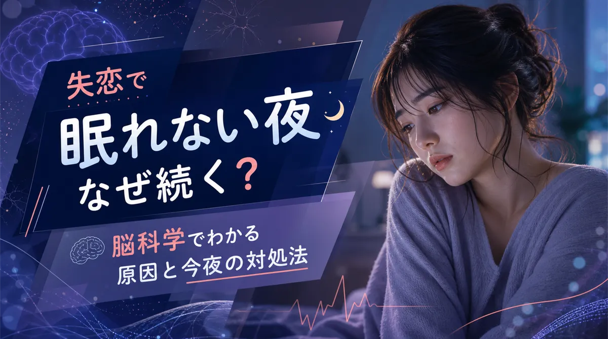 失恋で眠れない夜はなぜ続く？脳科学でわかる原因と今夜の対処法