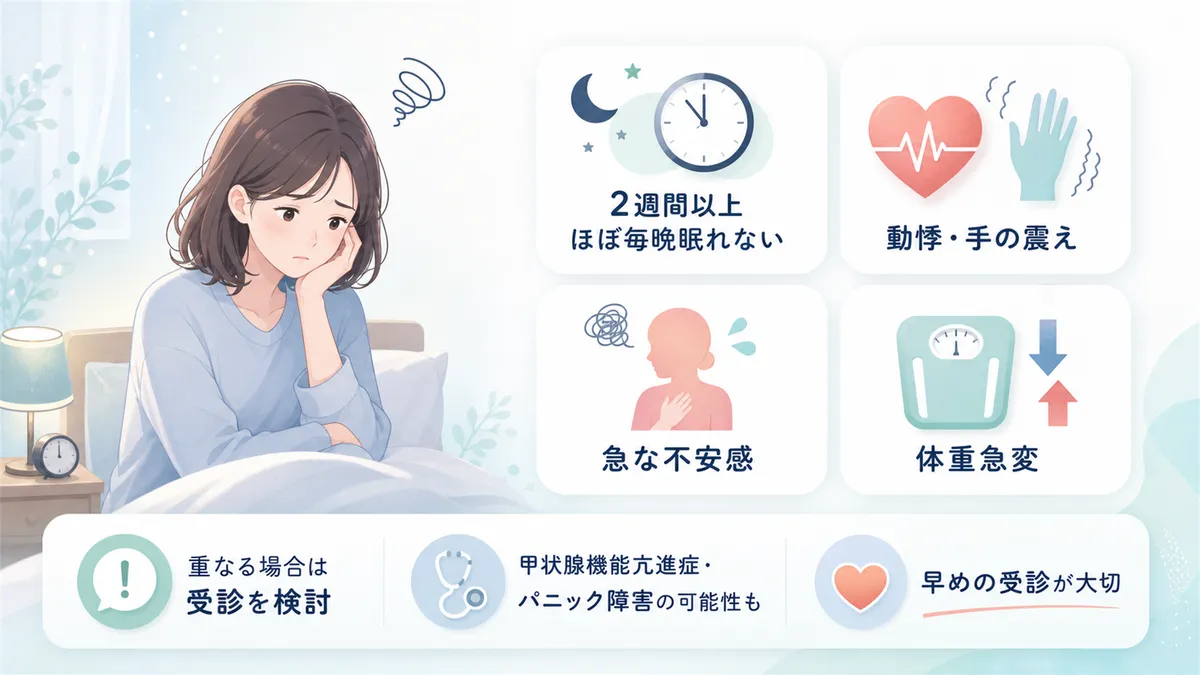 受診を検討するタイミングとなる症状の組み合わせを紹介します。