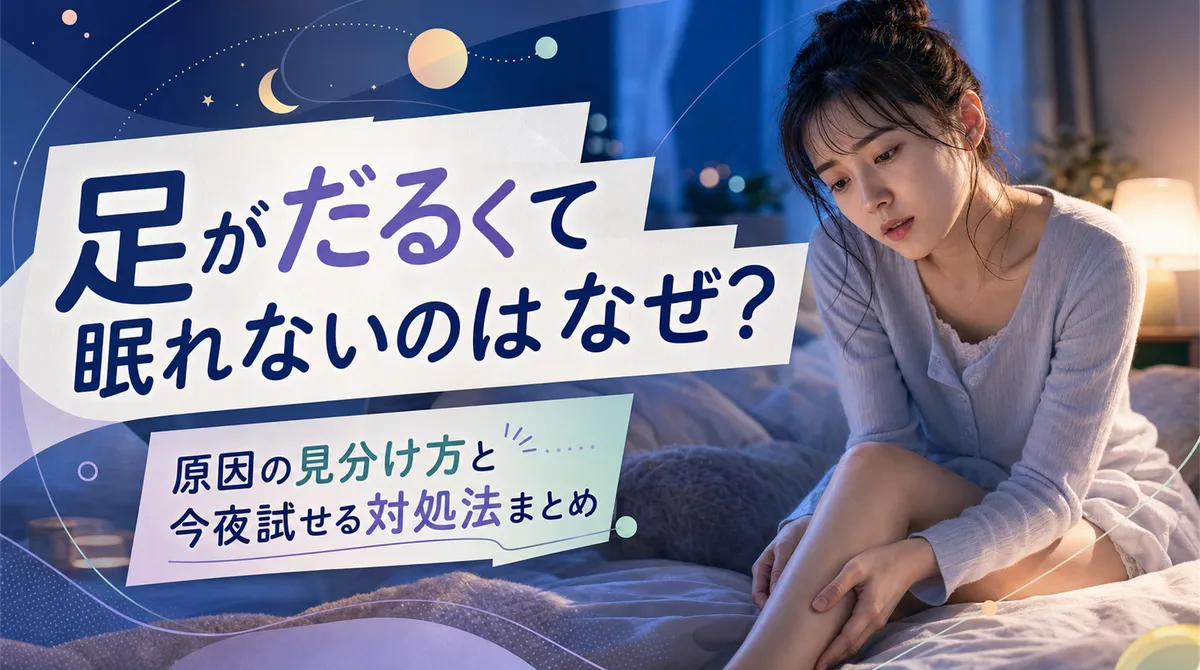 足がだるくて眠れないのはなぜ？原因の見分け方と今夜試せる対処法まとめ